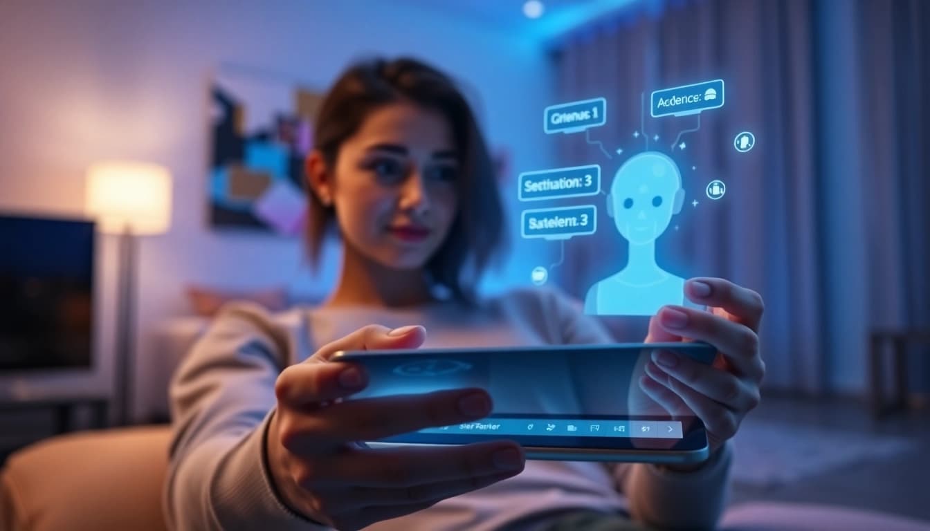 Engaging AI chat interface for sex chat ai in a modern setting