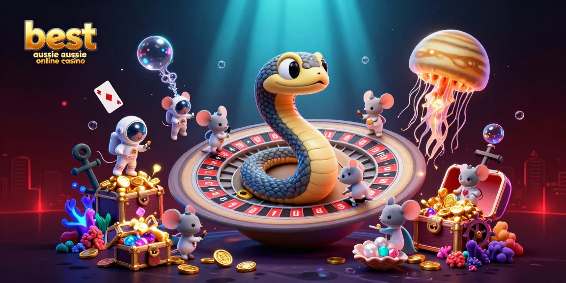 Bet on the best Aussie online casino with astronaut mice at a cosmic roulette wheel.