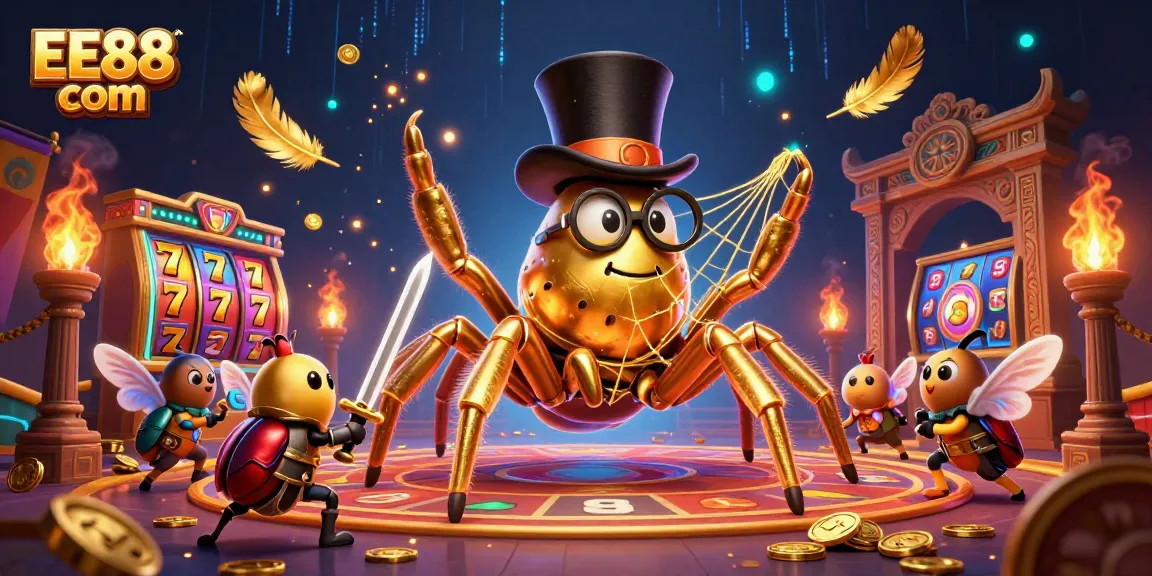 Join thrilling gaming action at EE88 com with vibrant casino scenes and exciting characters.