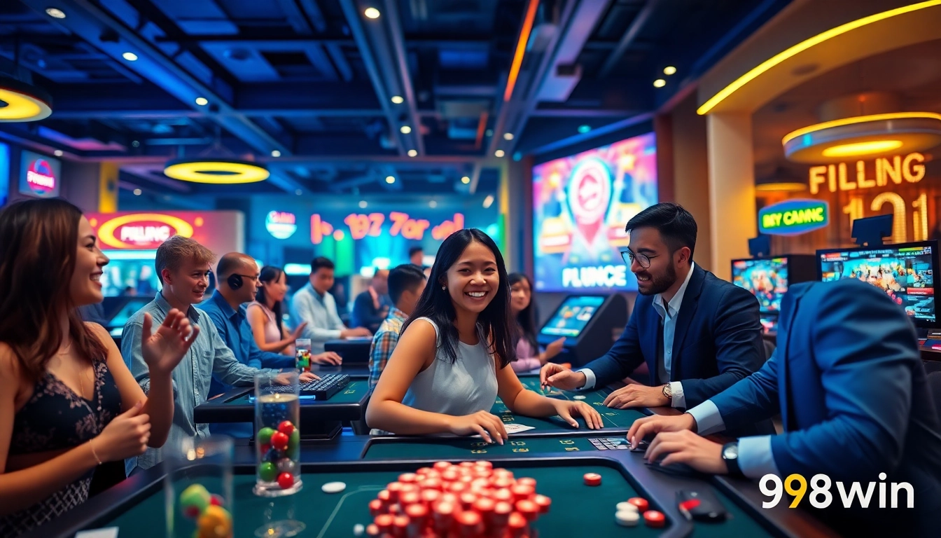 Exciting online gambling experience at Nhà Cái 98Win with diverse players engaging.