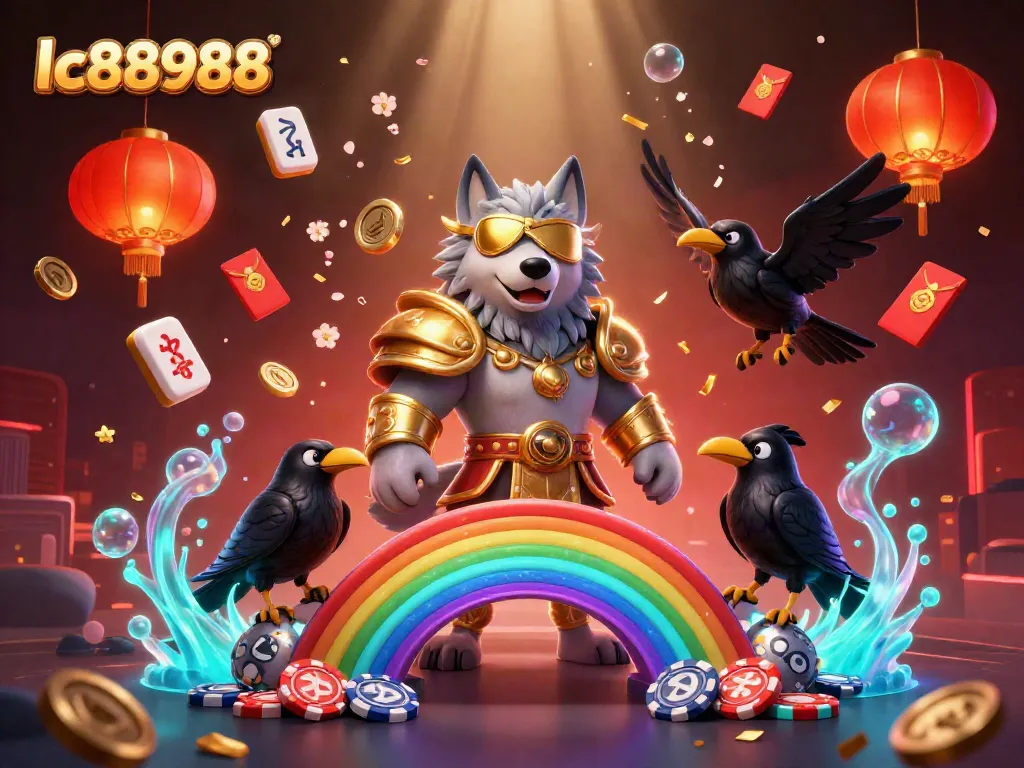 Experience thrilling gameplay at lc88988 with Norse-inspired characters amidst dazzling casino elements.