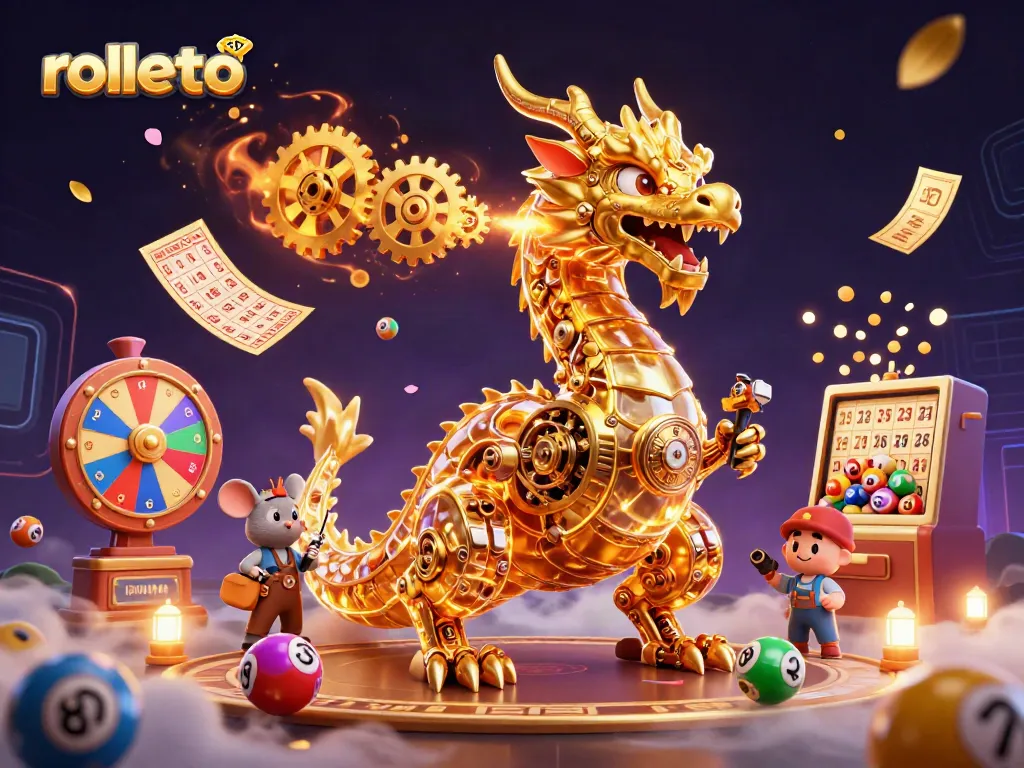 Engage in rolletto's vibrant gaming world with a stunning illustration of fortune and fun.