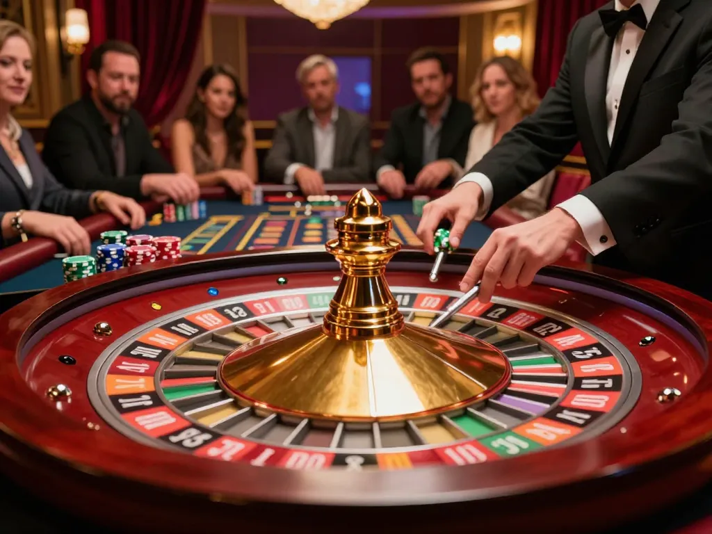 Players enjoy a thrilling roulette game experience at river4, showcasing excitement and strategic betting moments.