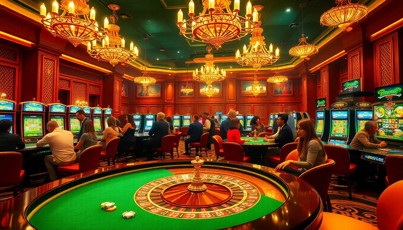 Experience the thrill of wagering in a luxurious casino setting featuring exciting chotruyen-themed games.