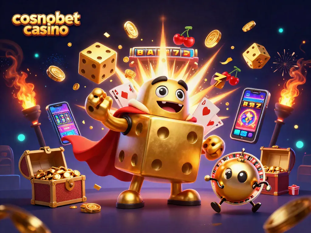 Experience the exciting world of Cosmobet Casino with vibrant jackpots and engaging characters.