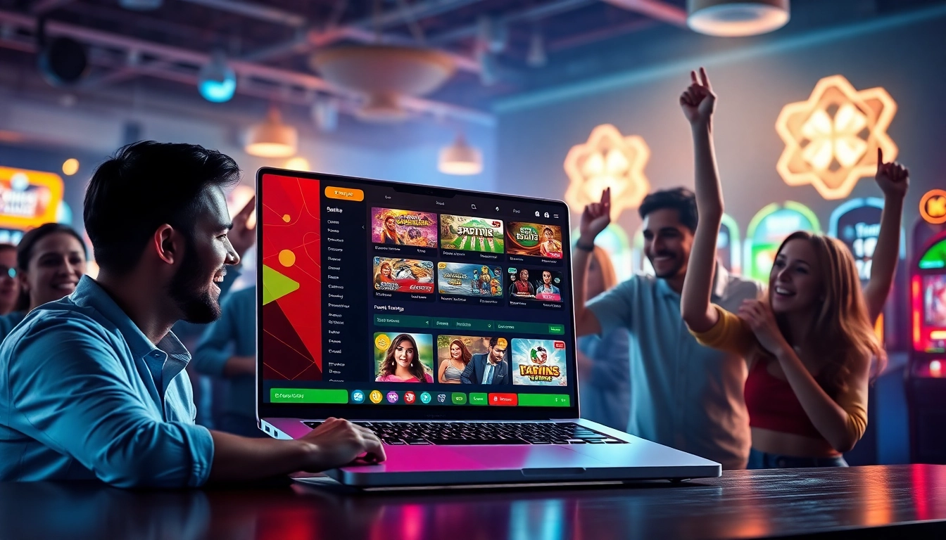 Exciting online betting scene featuring new88go.com with diverse players and dynamic gaming elements.