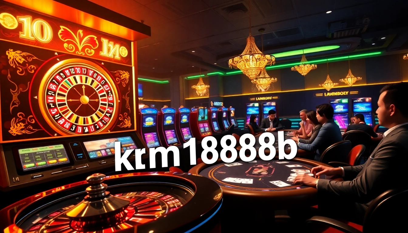 Experience the thrill of km1888b with vibrant casino games, including poker, roulette, and slots.