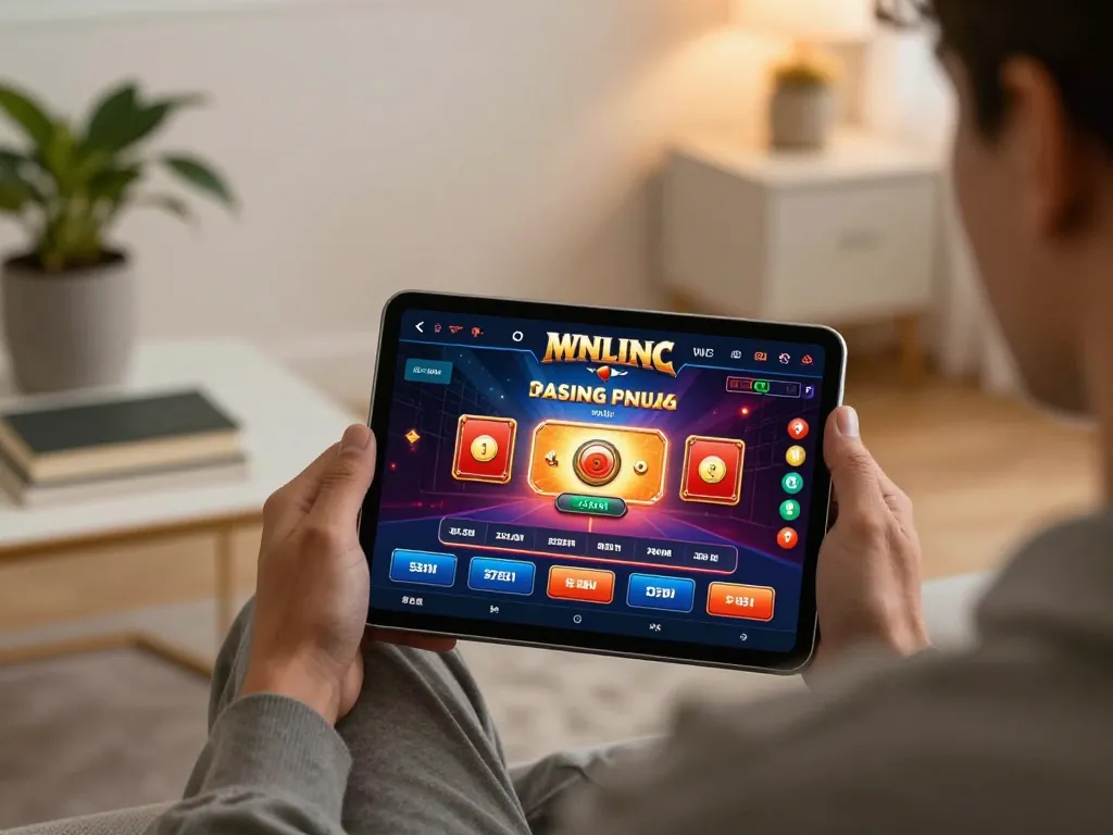 The user enjoys an exhilarating session at nhà cái uu88, strategizing on the casino app.
