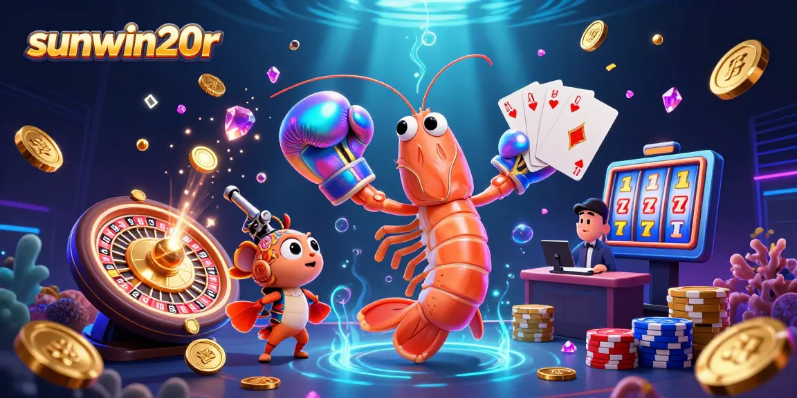 Engage with sunwin20r in a vibrant underwater casino scene illustrating thrilling gameplay