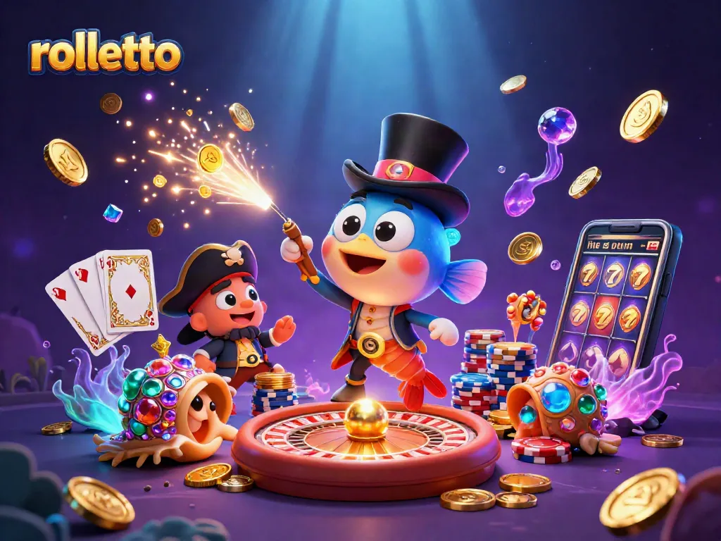 Capture your winnings with rolletto's vibrant casino experience featuring dazzling characters and elements.