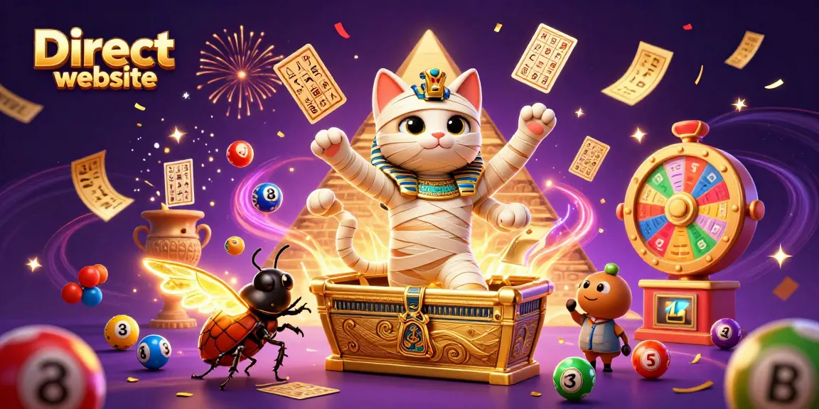Play exciting games at the Direct website, where a mummy cat and scarab beetle bring the casino experience to life!