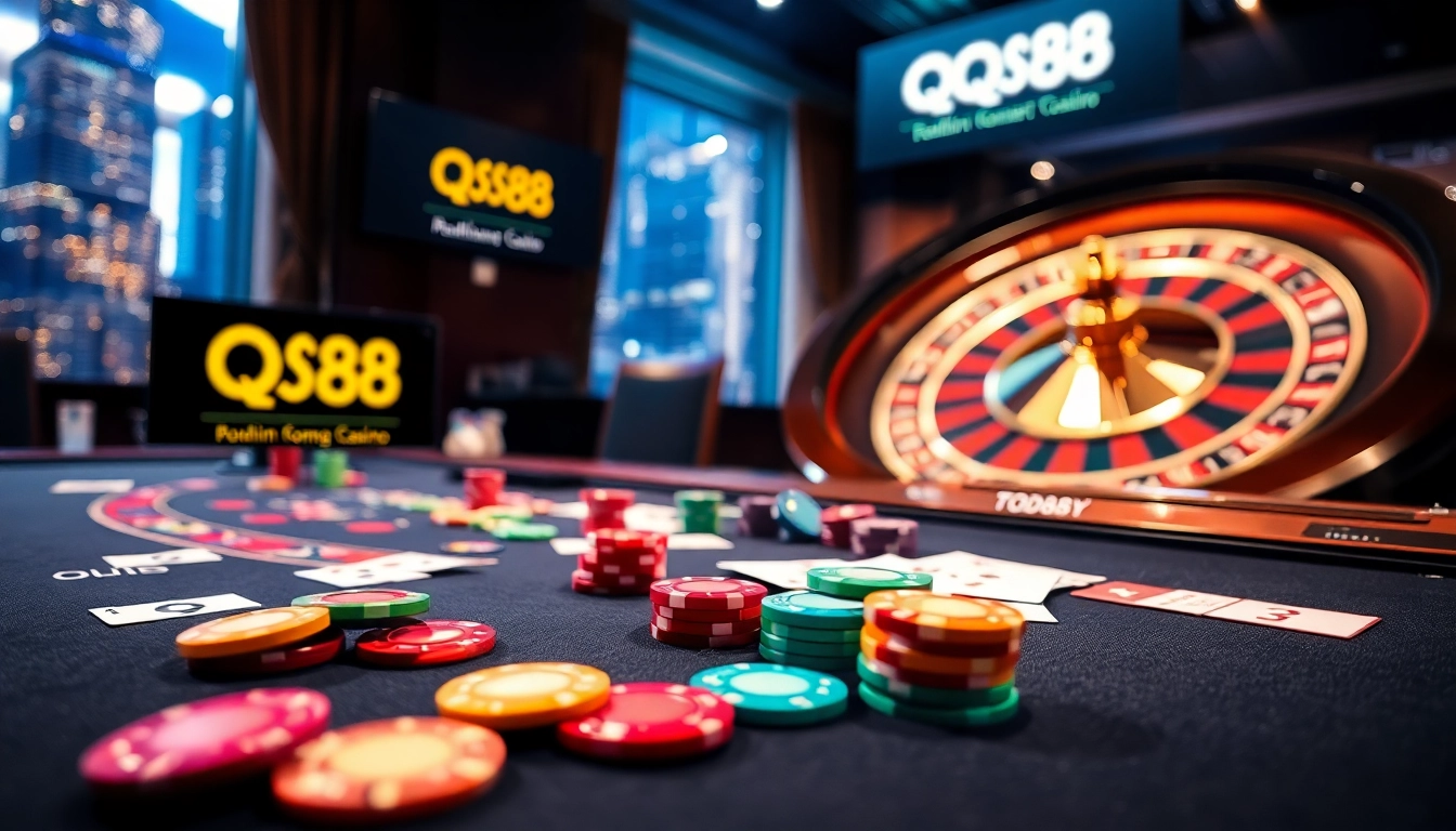 Experience the thrill of QQ88 Today with vibrant casino tables and colorful chips.