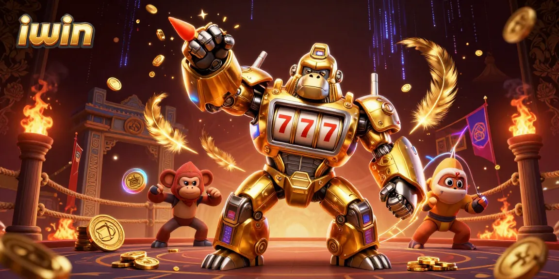 iwin offers an engaging casino experience with dynamic golden gorilla mech and immersive gambling elements
