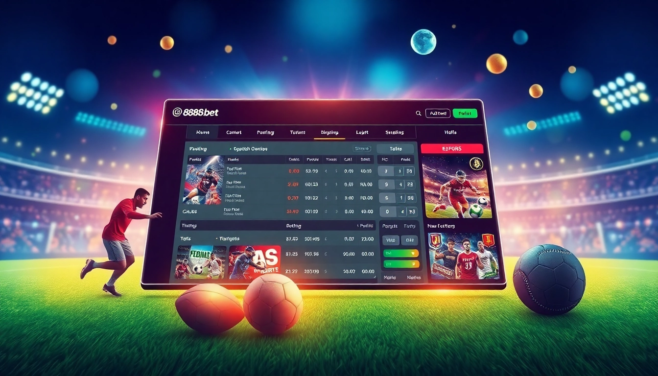 Dynamic online betting interface for 888b.bet showcasing sports and secure transactions.