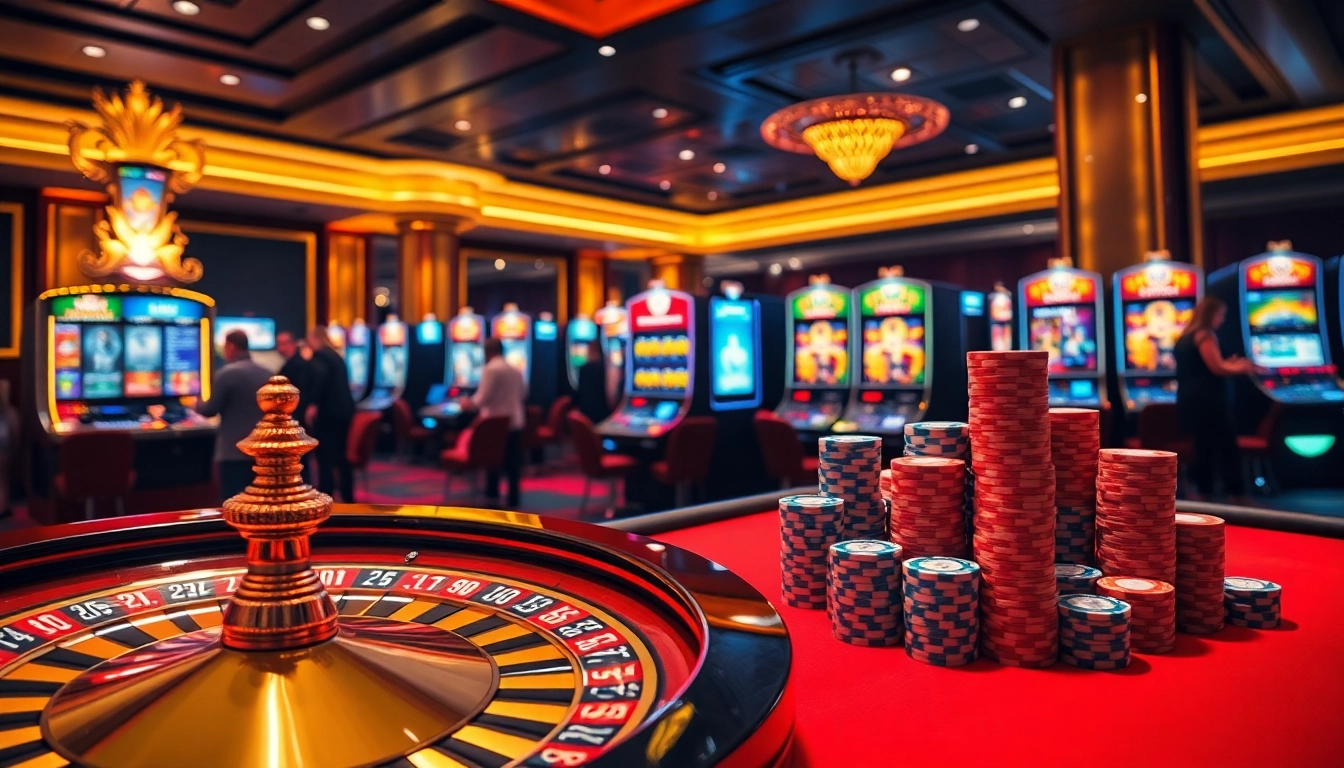 Experience thrilling gaming action at BL555 with vibrant roulette wheels and exciting slot machines.