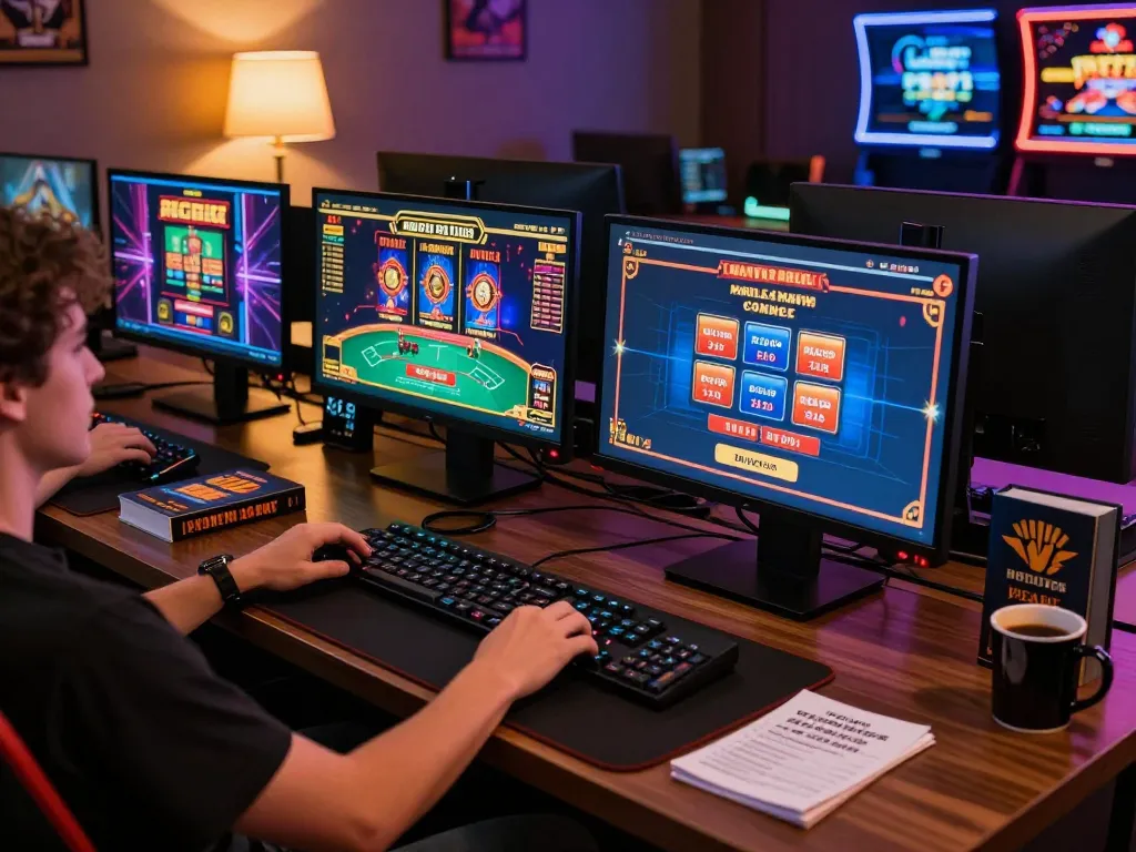 Engaging online casino gaming at Trang chủ VB88 with multiple screens and strategic notes