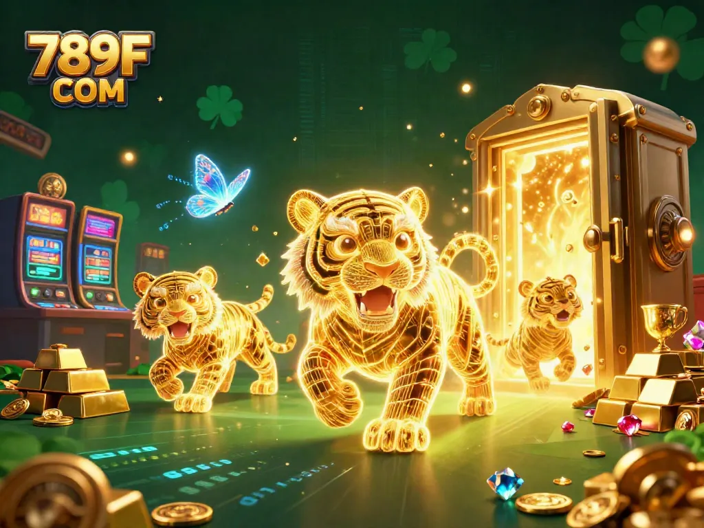 Experience winning thrills at 789F COM in a dazzling 3D casino illustration packed with excitement.
