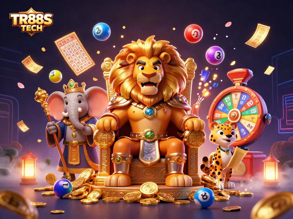 Engage with TR88S TECH in an immersive online casino experience featuring vibrant game elements.