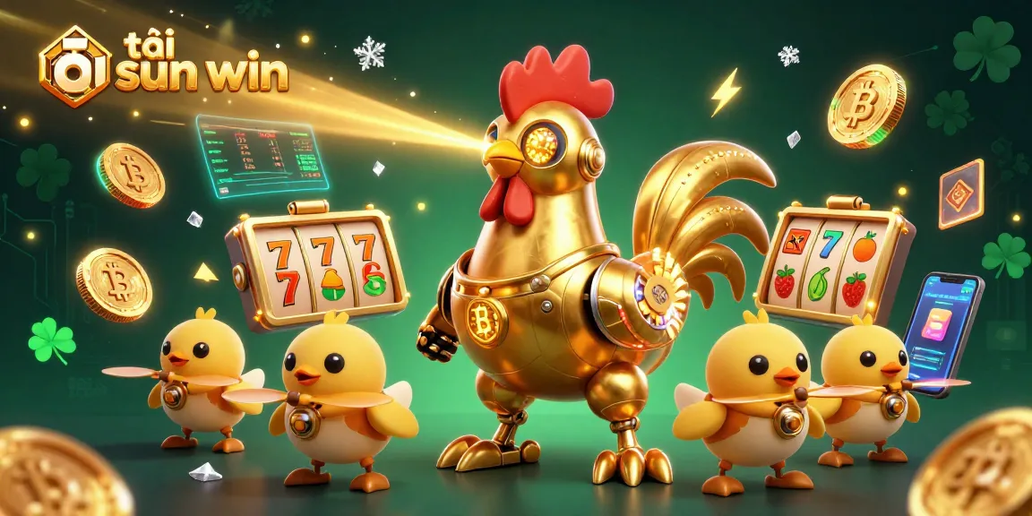 Play and win with tải sun win, featuring an intricate 3D scene of casino adventures.