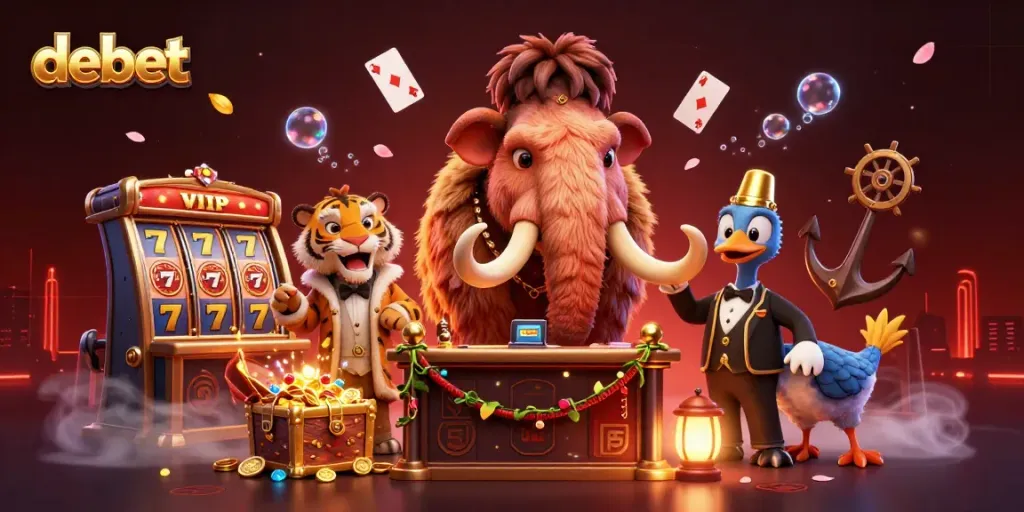 Experience debet in an exciting 3D casino scene with lively characters and vibrant game elements.