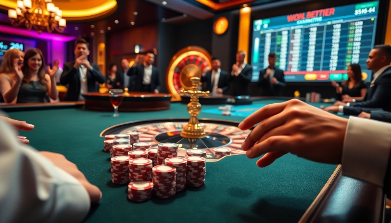 A player engages in an exciting betting action at the win55 poker table, showcasing vibrant chips and a roulette wheel.