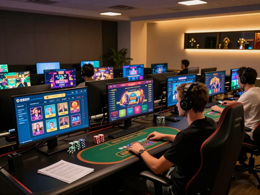 Playing online casino games on multiple screens, showcasing xin88's dynamic betting options and strategy.
