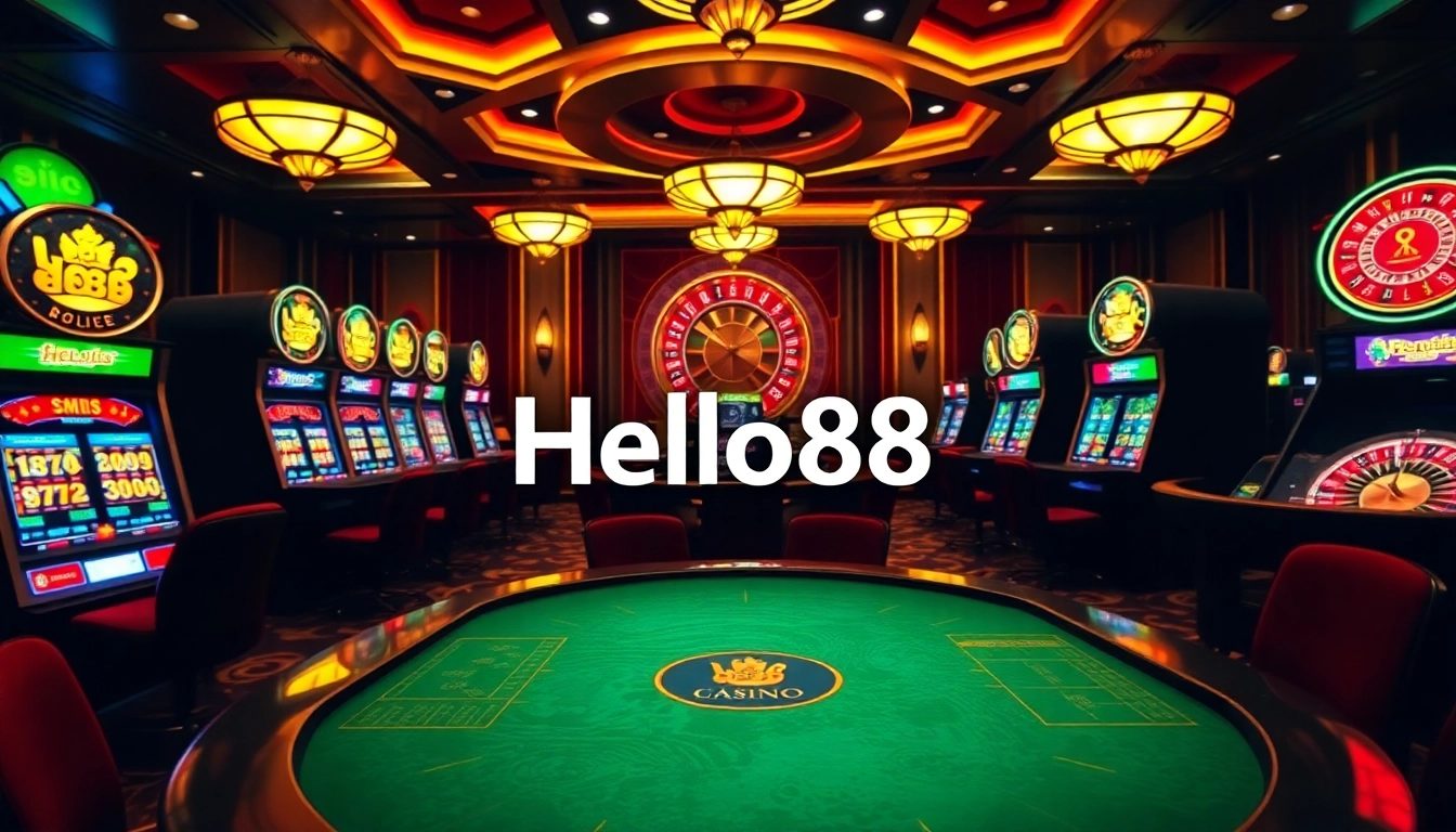 Experience thrilling gaming action with Hello88 at a luxurious online casino.