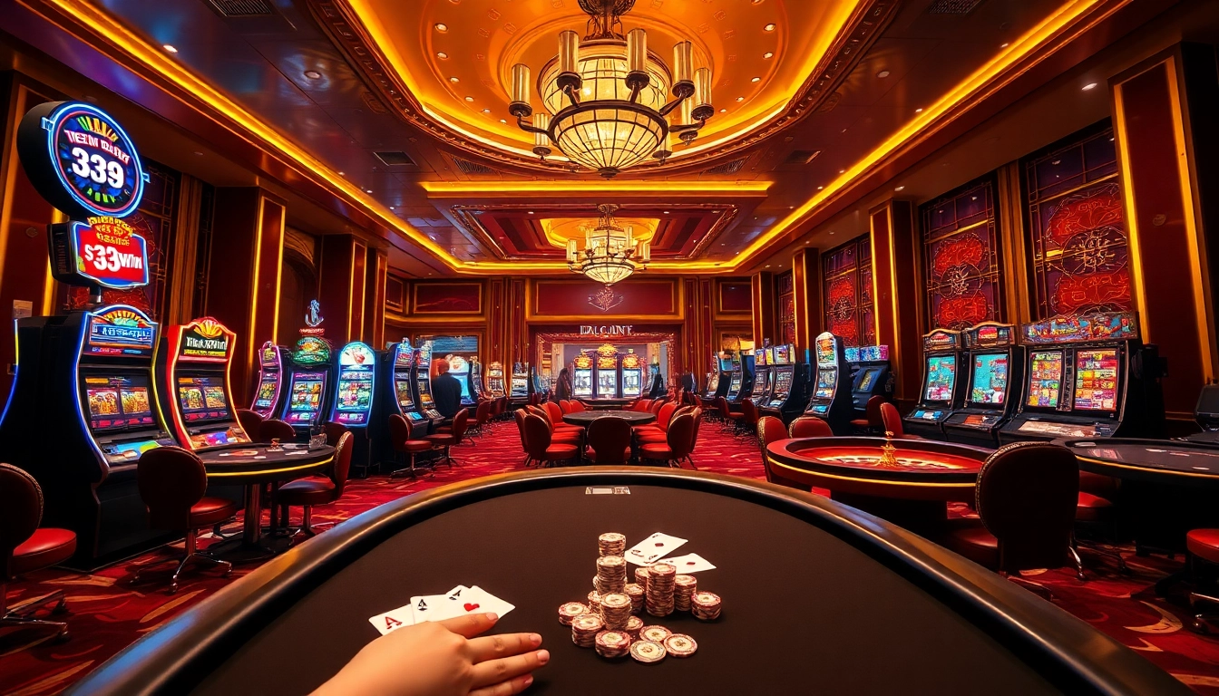 Experience thrilling gameplay at 33win with high-stakes poker and vibrant casino ambiance.