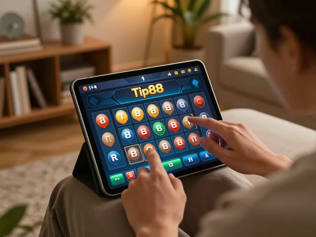 Engaging gameplay on tip88 app showcasing interactive betting experience in a cozy home setting