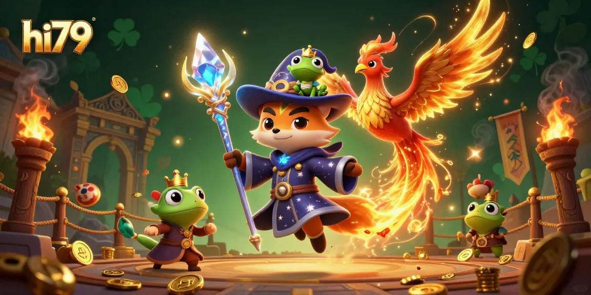 Experience the thrill of hi79 with dazzling wizardry and fiery bets in a vibrant casino scene.