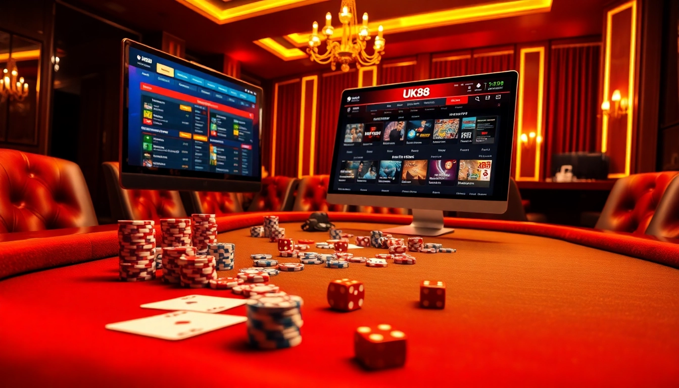 Engage with the excitement of gambling at uk88 nhà cái uy tín featuring a vibrant casino scene.