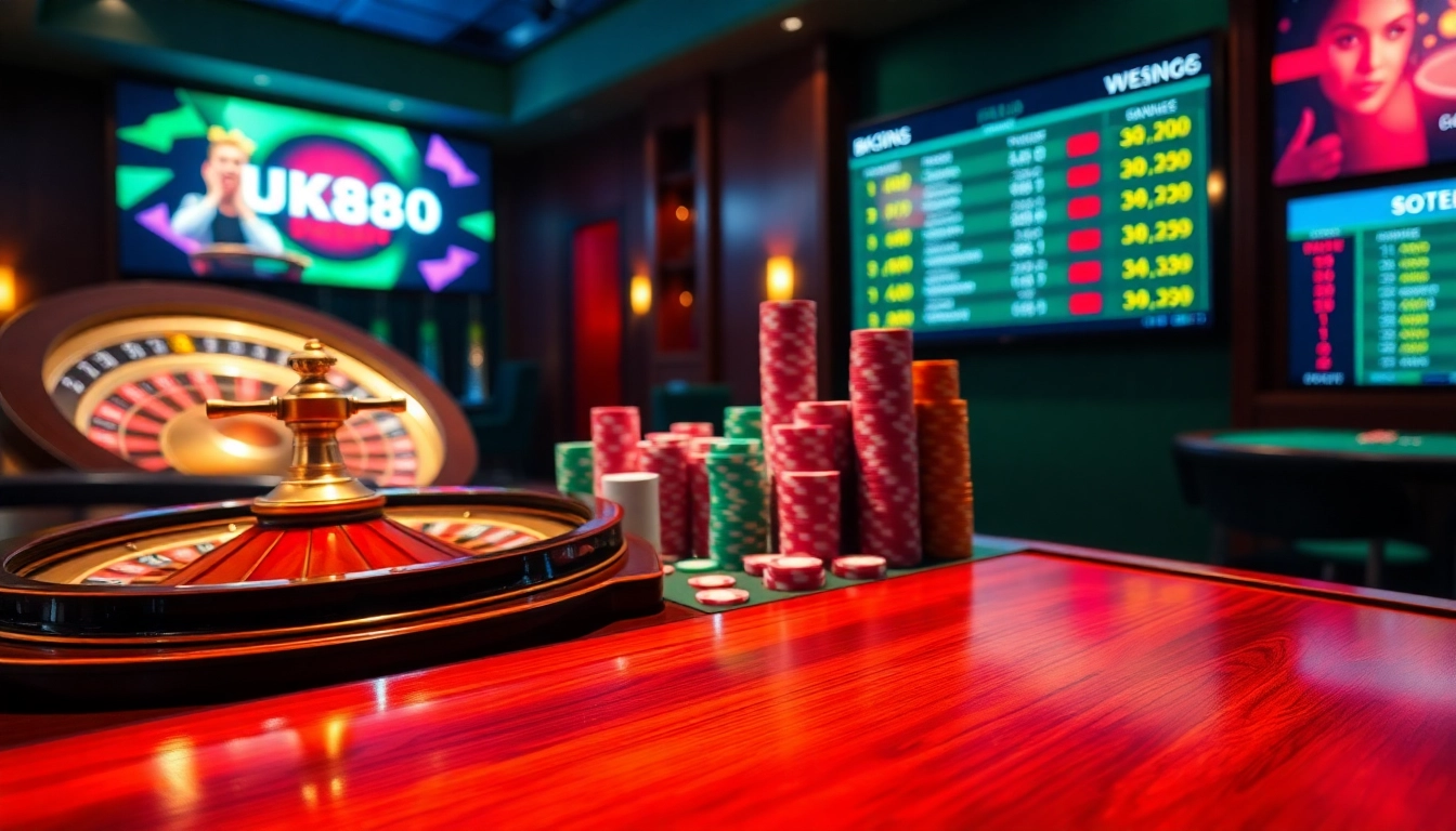 Placing bets in a vibrant online casino environment at uk88 nhà cái uy tín.
