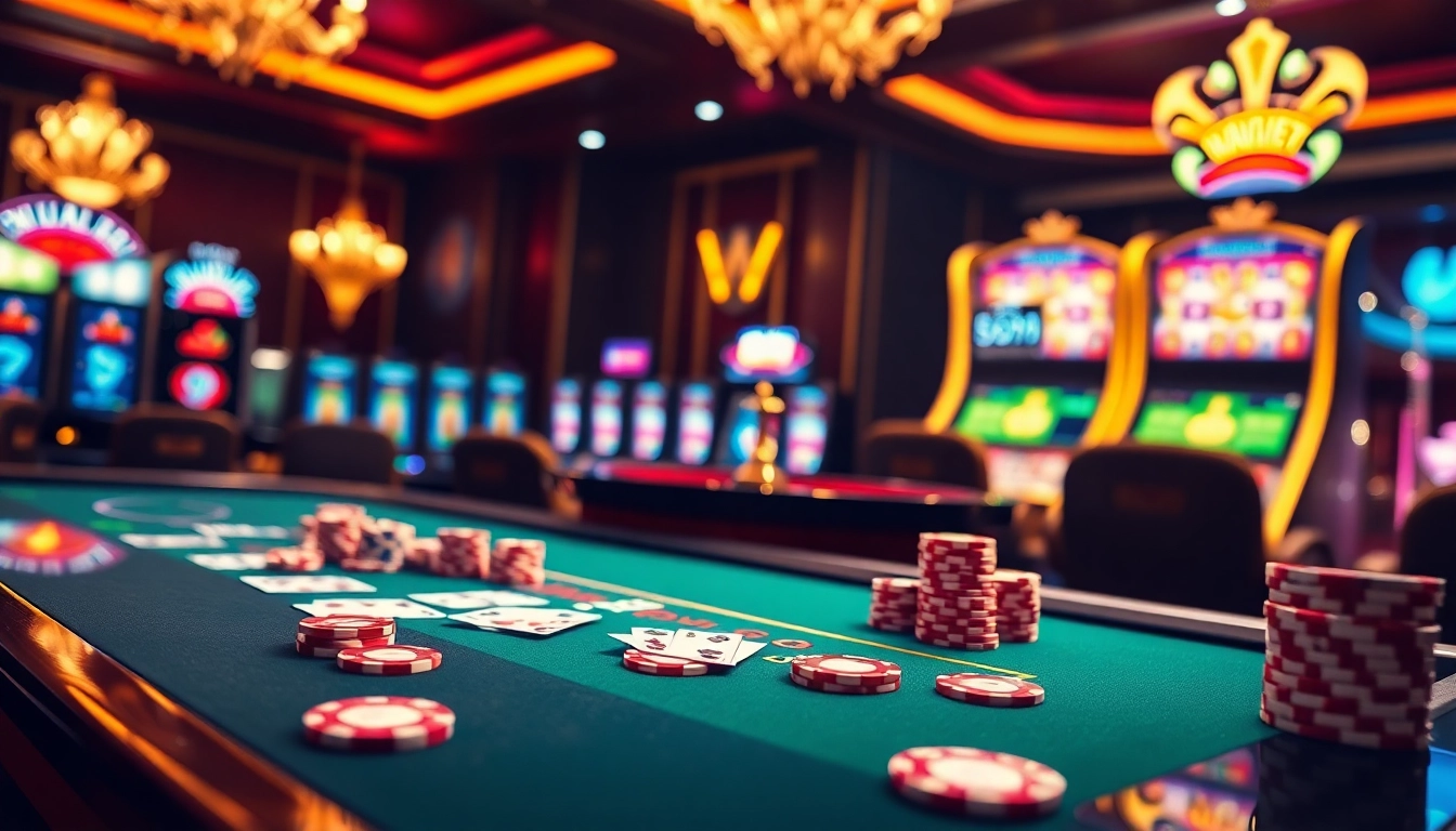 Betting on oxbet com with a luxurious casino scene featuring cards, chips, and roulette.