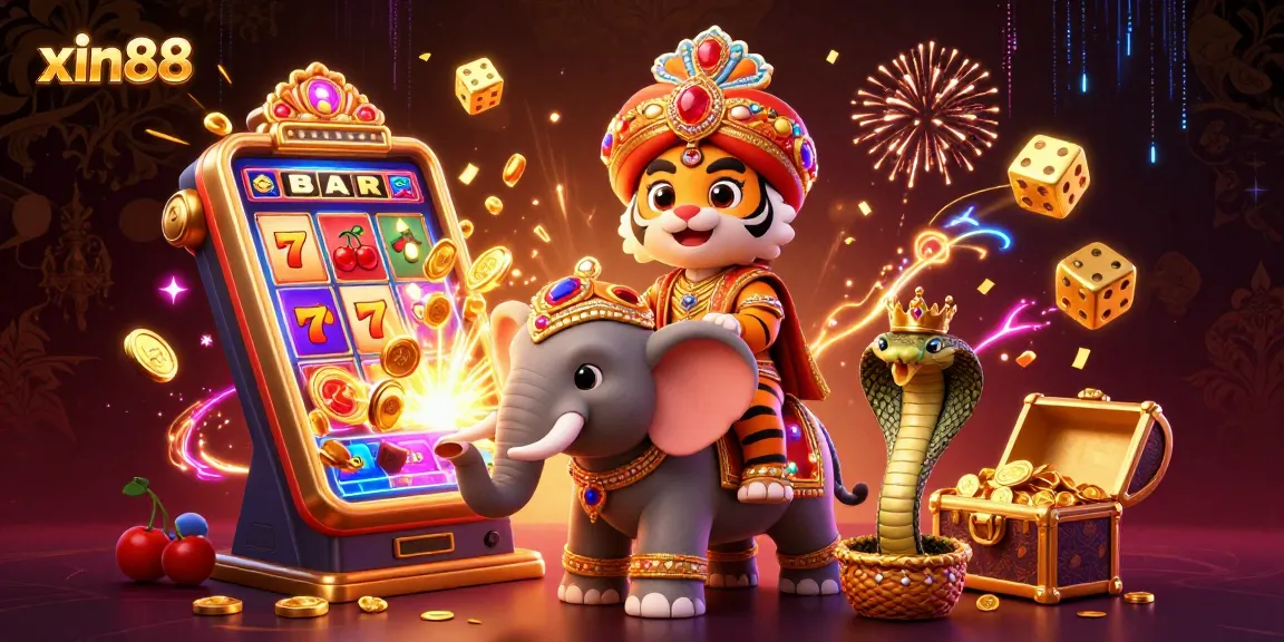Win big at xin88 with an exhilarating landscape of a jackpot explosion, vibrant games, and dynamic characters.