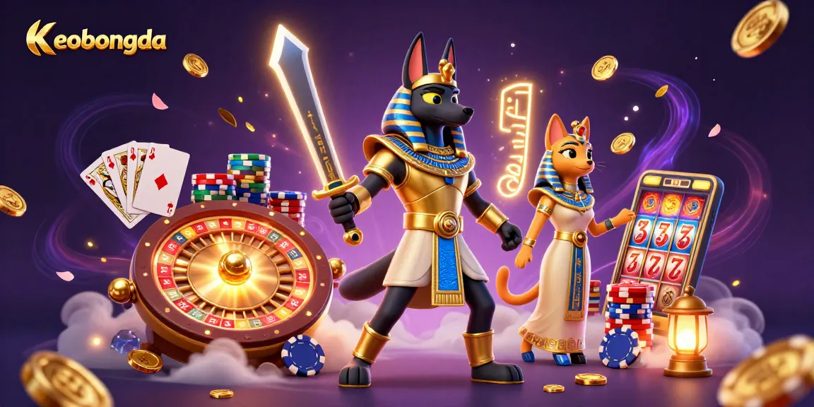 Experience the thrill of keobongda with ancient warriors and vibrant casino elements.