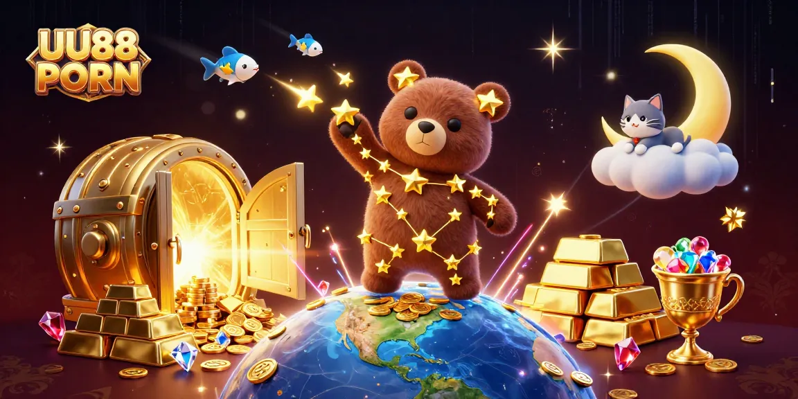 Play thrilling games at UU88 PORN while the constellation bear scoops up treasure amidst dazzling gold.
