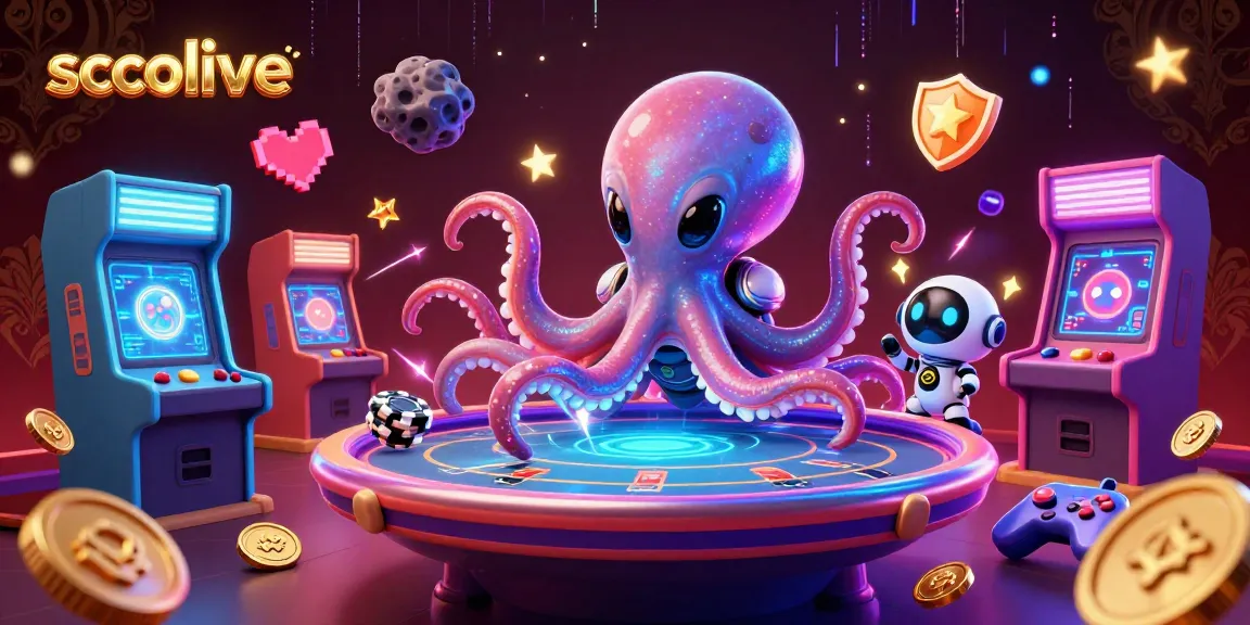 Socolive hosts thrilling online poker action with its vibrant 3D digital display, featuring alien characters and dynamic gaming elements.